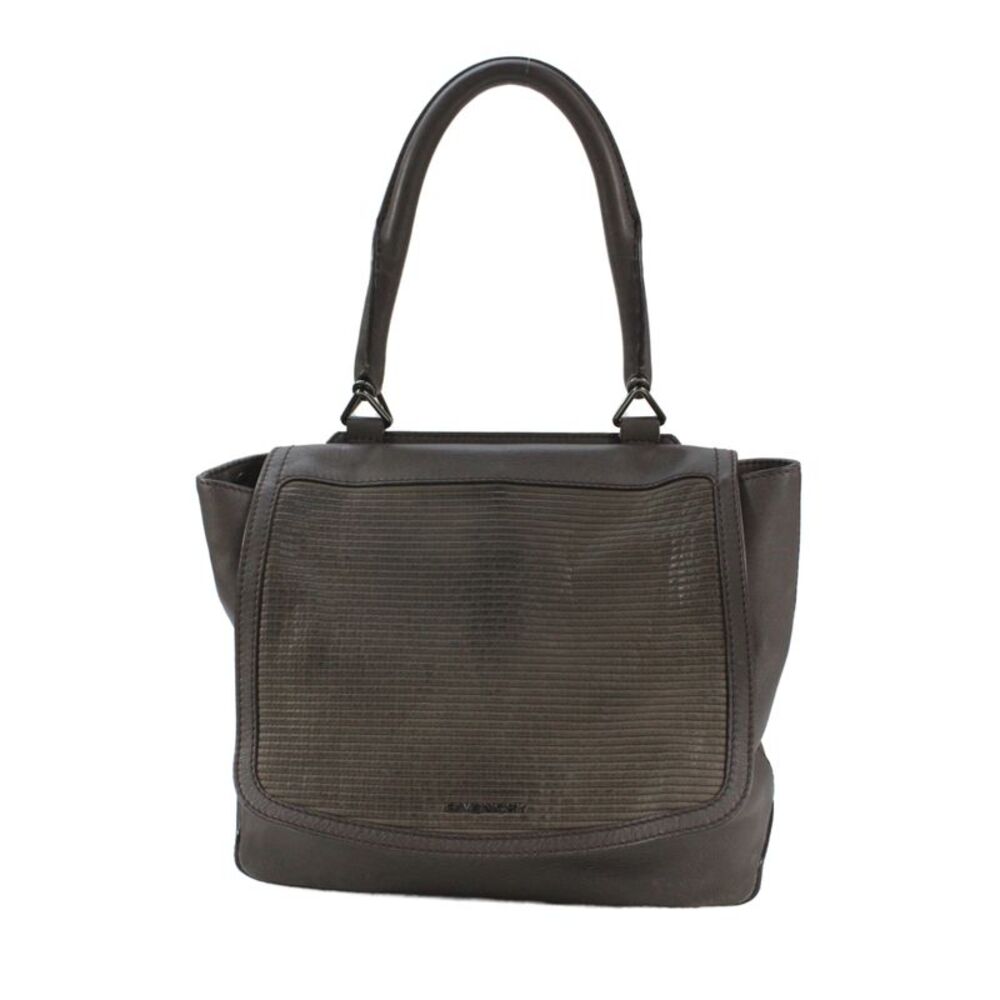 Givenchy Womens Leather Buckle Closure Top Handle Handbag Brown